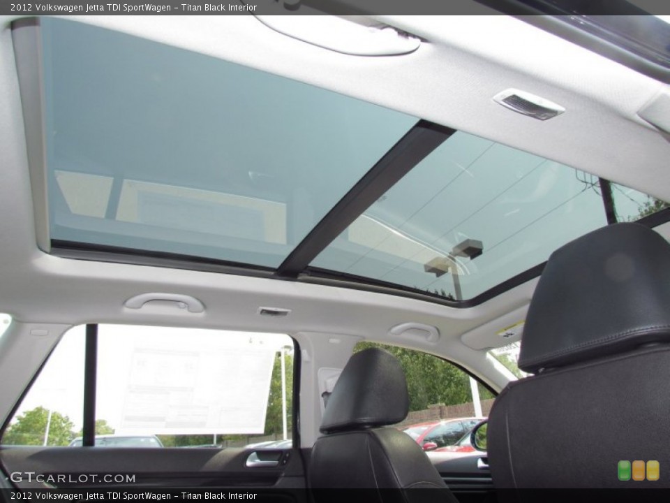 Titan Black Interior Sunroof for the 2012 Volkswagen Jetta TDI SportWagen #53744872