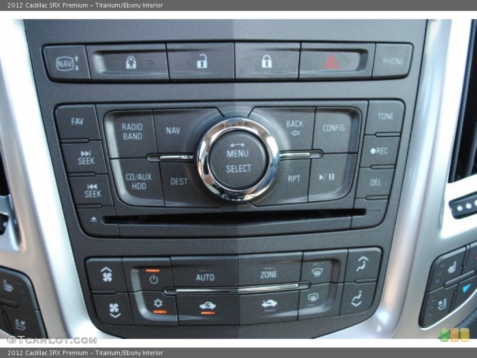 Titanium/Ebony Interior Controls for the 2012 Cadillac SRX Premium #53749182
