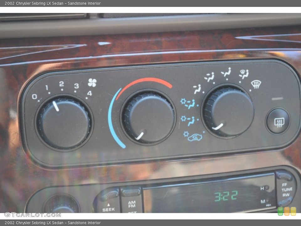 Sandstone Interior Controls for the 2002 Chrysler Sebring LX Sedan #53749206