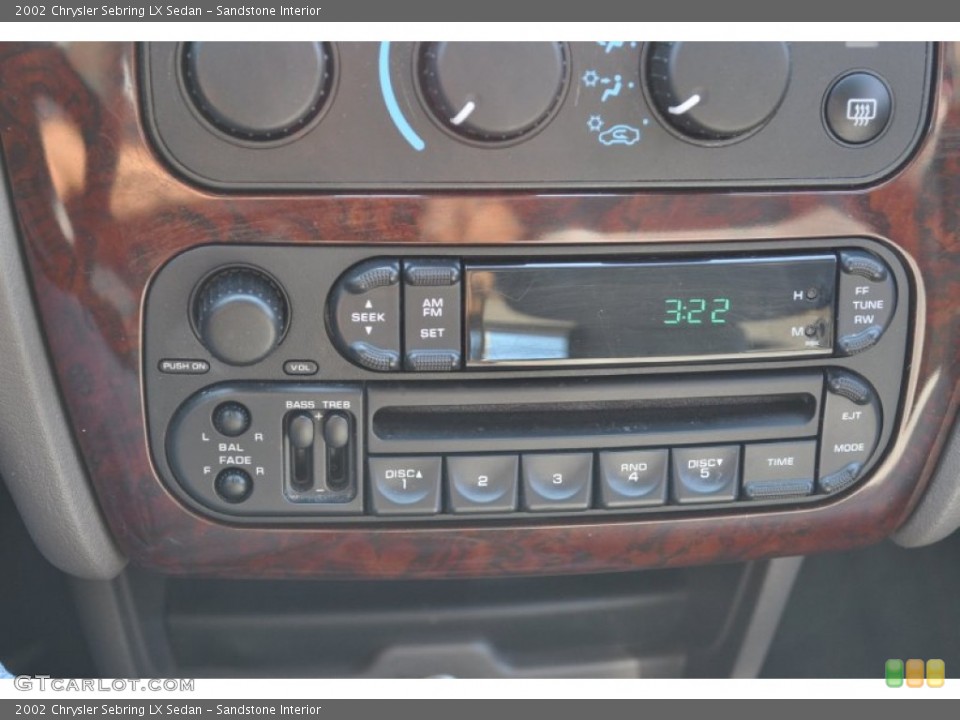 Sandstone Interior Audio System for the 2002 Chrysler Sebring LX Sedan #53749212