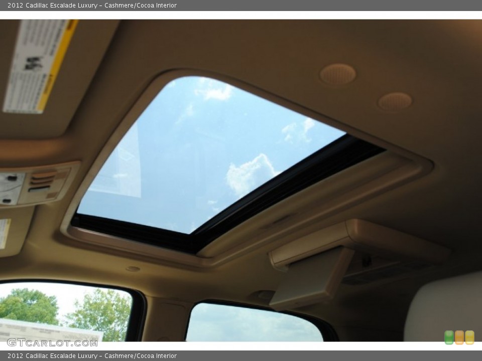 Cashmere/Cocoa Interior Sunroof for the 2012 Cadillac Escalade Luxury #53749369
