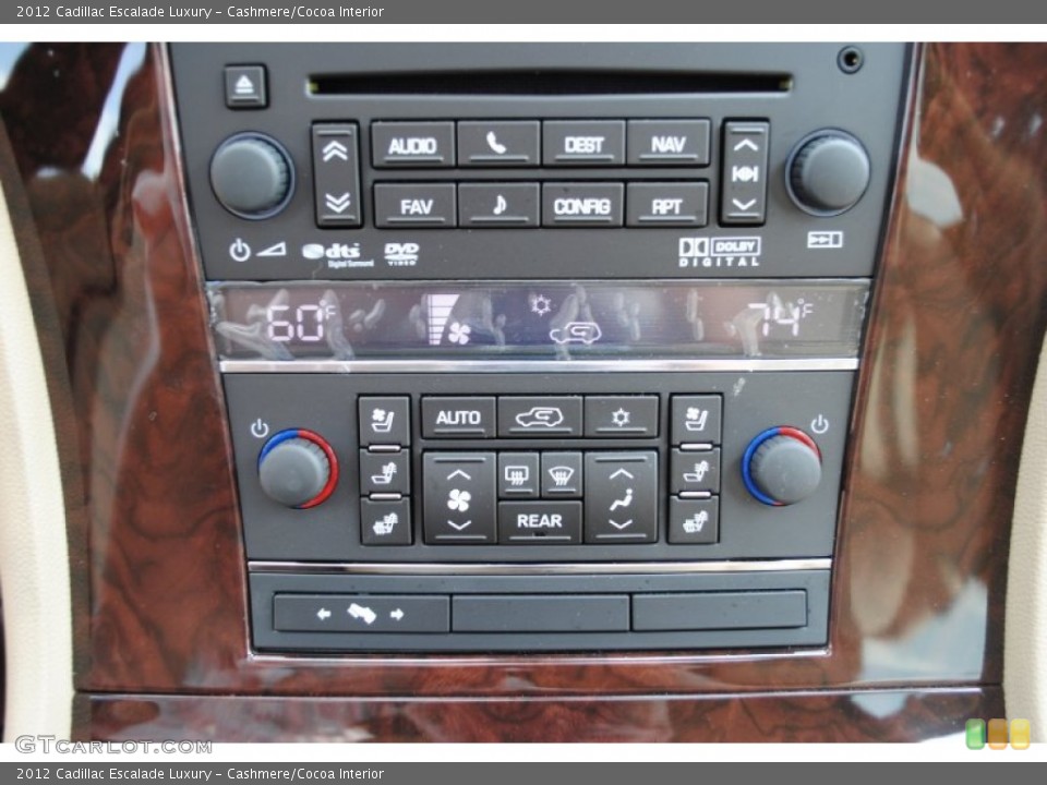 Cashmere/Cocoa Interior Controls for the 2012 Cadillac Escalade Luxury #53749419