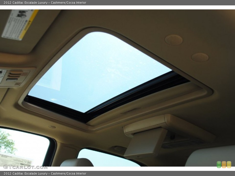 Cashmere/Cocoa Interior Sunroof for the 2012 Cadillac Escalade Luxury #53749920
