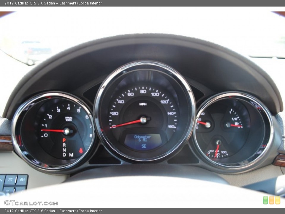 Cashmere/Cocoa Interior Gauges for the 2012 Cadillac CTS 3.6 Sedan #53750569
