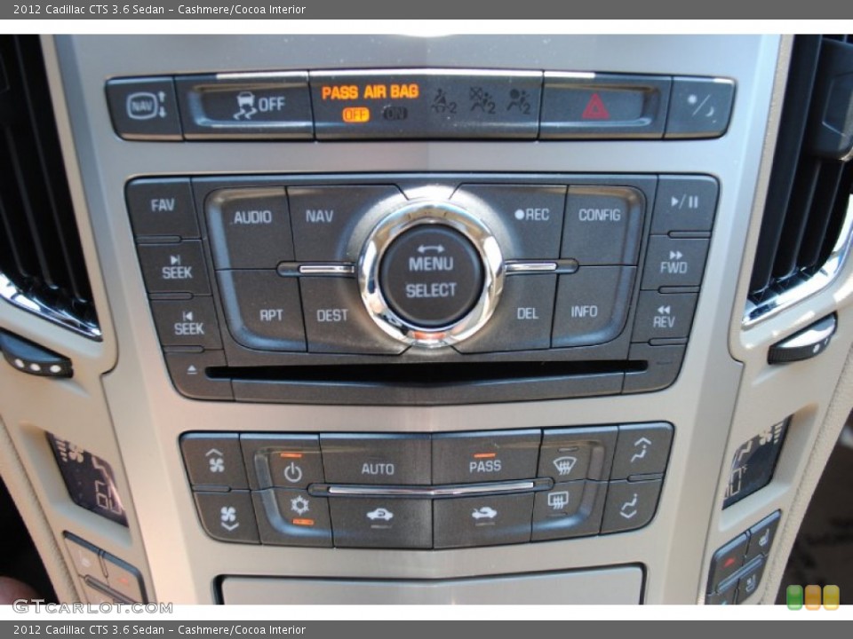 Cashmere/Cocoa Interior Controls for the 2012 Cadillac CTS 3.6 Sedan #53750595
