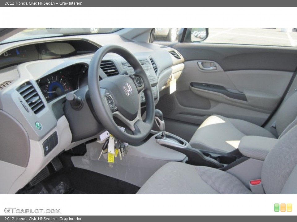 Gray Interior Photo for the 2012 Honda Civic HF Sedan #53753454