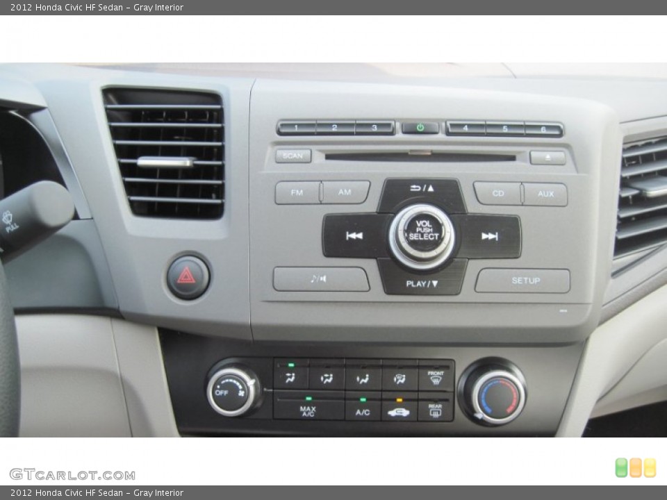 Gray Interior Controls for the 2012 Honda Civic HF Sedan #53753490