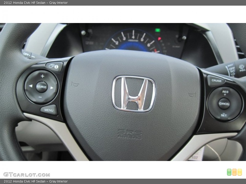 Gray Interior Controls for the 2012 Honda Civic HF Sedan #53753496