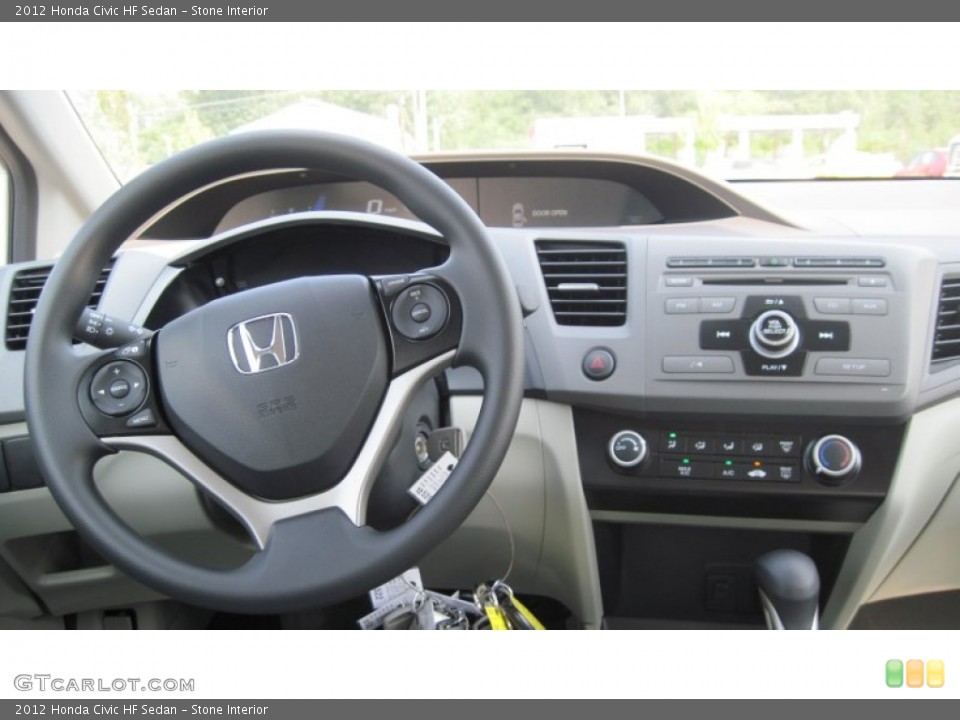 Stone Interior Dashboard for the 2012 Honda Civic HF Sedan #53753610