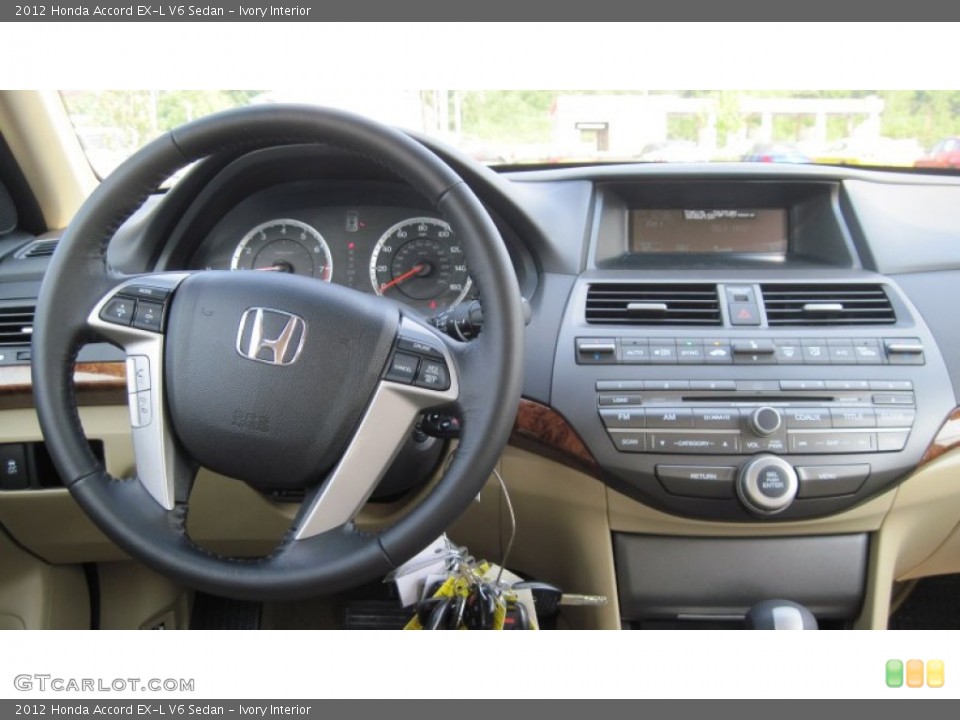 Ivory Interior Dashboard for the 2012 Honda Accord EX-L V6 Sedan #53753754