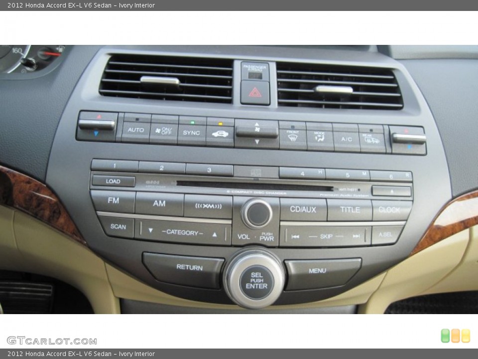 Ivory Interior Controls for the 2012 Honda Accord EX-L V6 Sedan #53753781