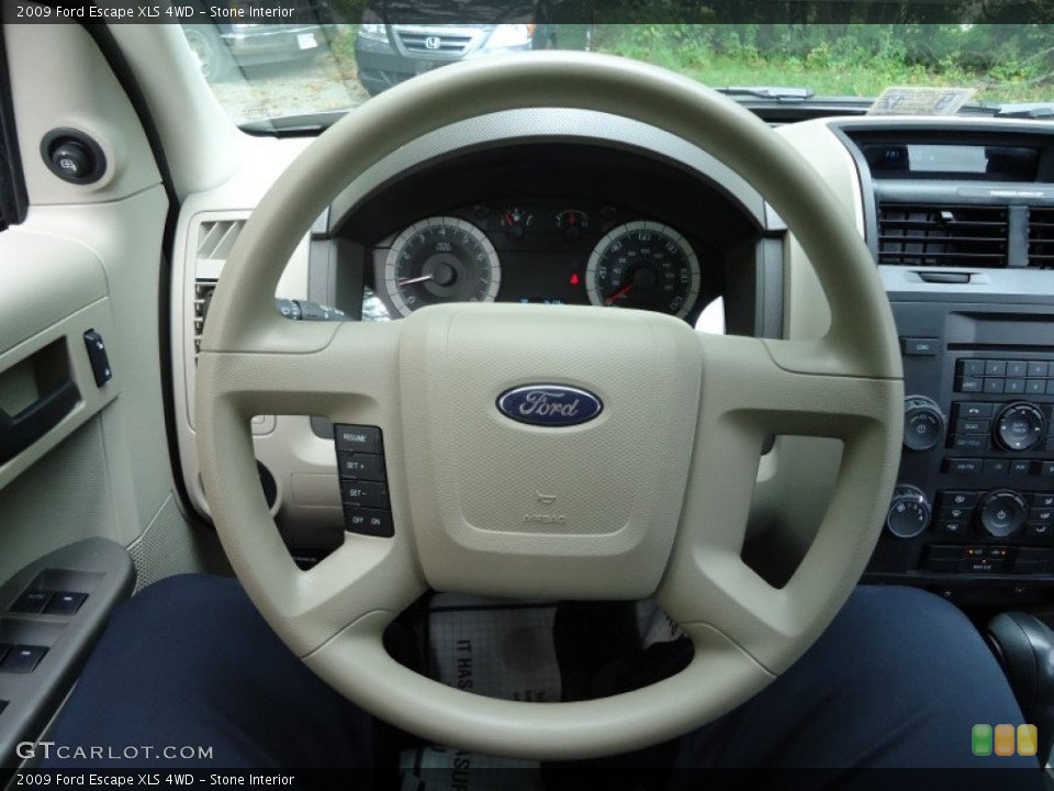 Stone Interior Steering Wheel for the 2009 Ford Escape XLS 4WD #53754819
