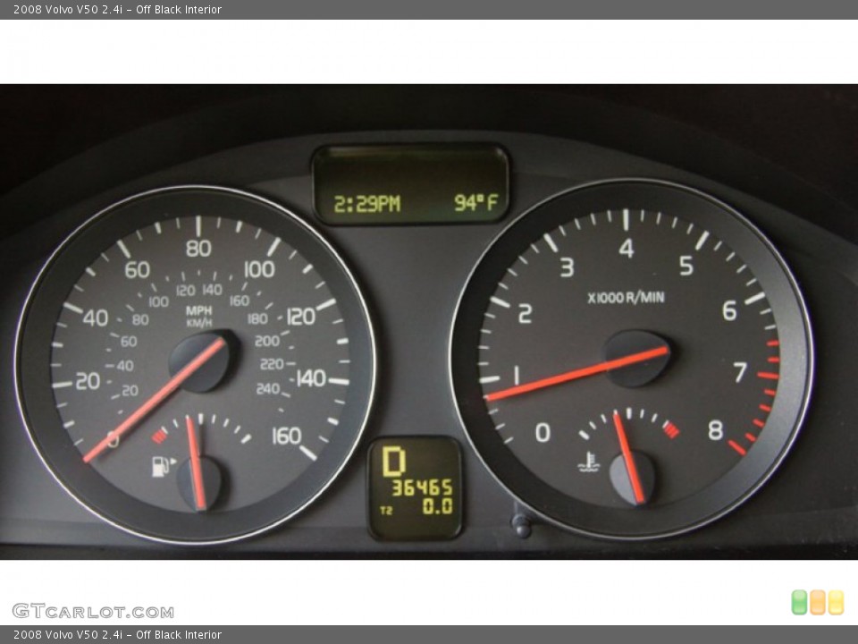 Off Black Interior Gauges for the 2008 Volvo V50 2.4i #53755548