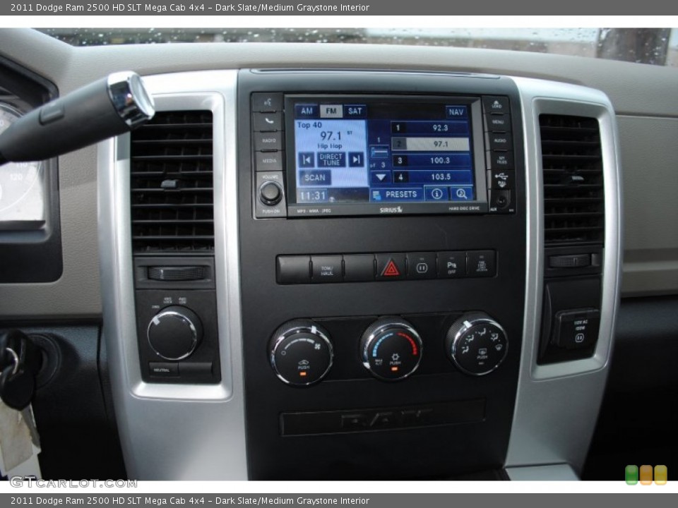 Dark Slate/Medium Graystone Interior Controls for the 2011 Dodge Ram 2500 HD SLT Mega Cab 4x4 #53756684