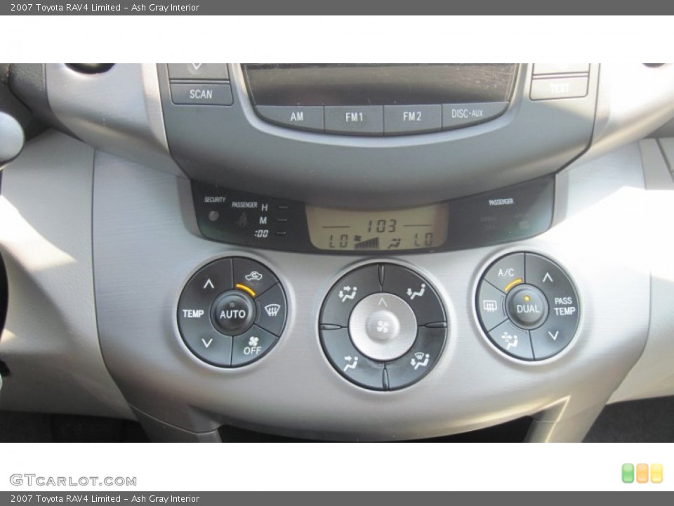 Ash Gray Interior Controls for the 2007 Toyota RAV4 Limited #53757086