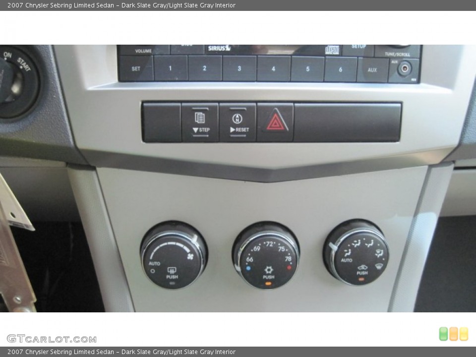 Dark Slate Gray/Light Slate Gray Interior Controls for the 2007 Chrysler Sebring Limited Sedan #53757224