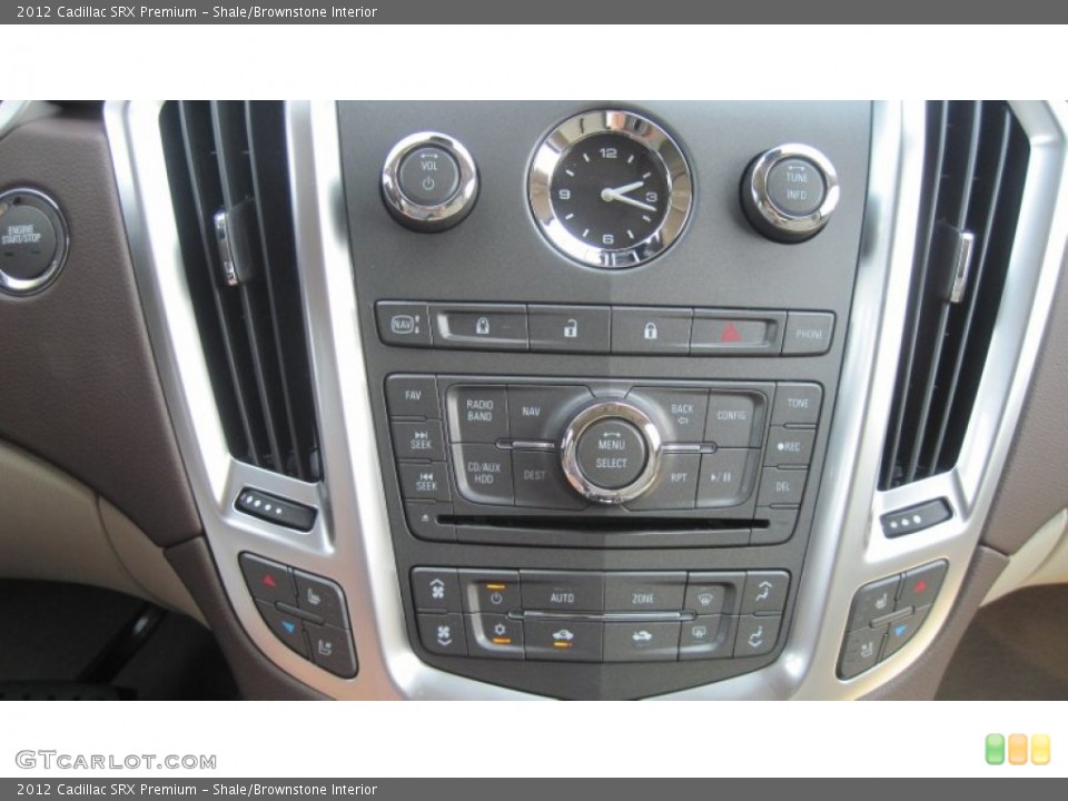 Shale/Brownstone Interior Controls for the 2012 Cadillac SRX Premium #53757572