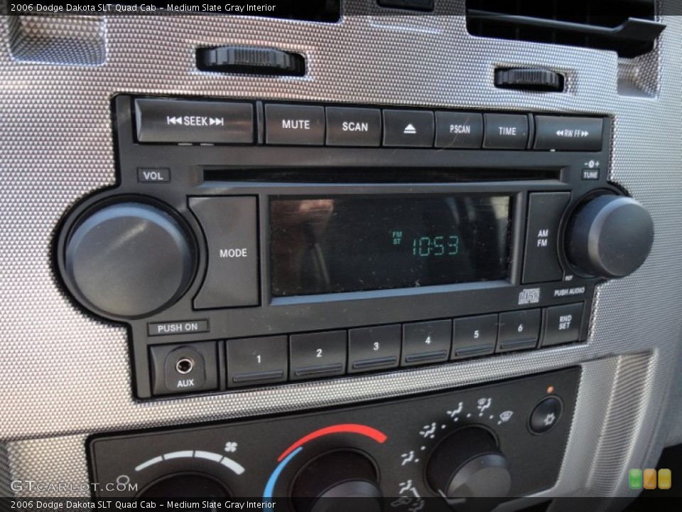 Medium Slate Gray Interior Audio System for the 2006 Dodge Dakota SLT Quad Cab #53760407