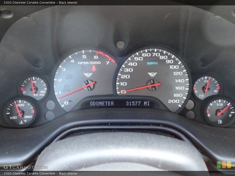Black Interior Gauges for the 2000 Chevrolet Corvette Convertible #53760938