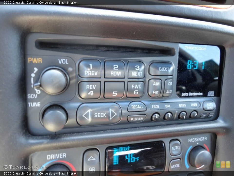 Black Interior Audio System for the 2000 Chevrolet Corvette Convertible #53760947