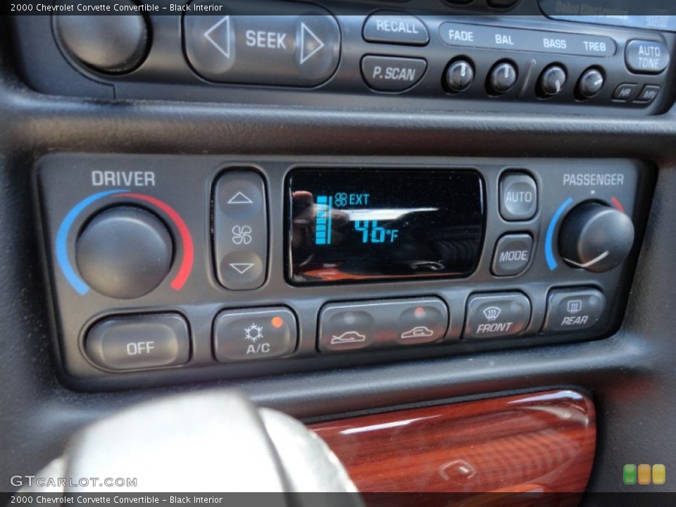 Black Interior Controls for the 2000 Chevrolet Corvette Convertible #53760953