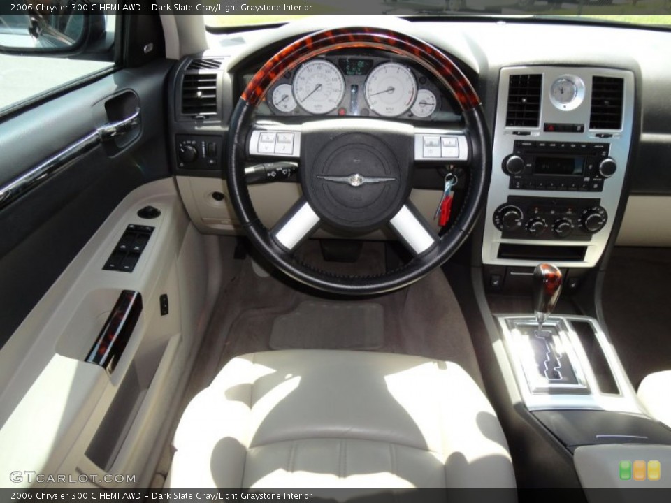 Dark Slate Gray/Light Graystone Interior Steering Wheel for the 2006 Chrysler 300 C HEMI AWD #53761013
