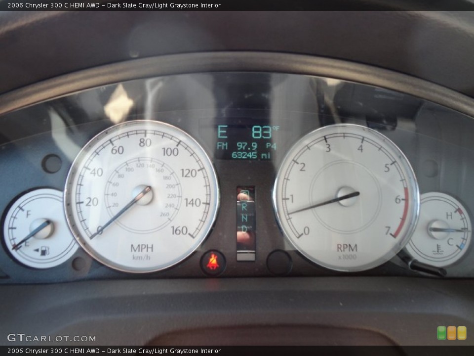 Dark Slate Gray/Light Graystone Interior Gauges for the 2006 Chrysler 300 C HEMI AWD #53761127