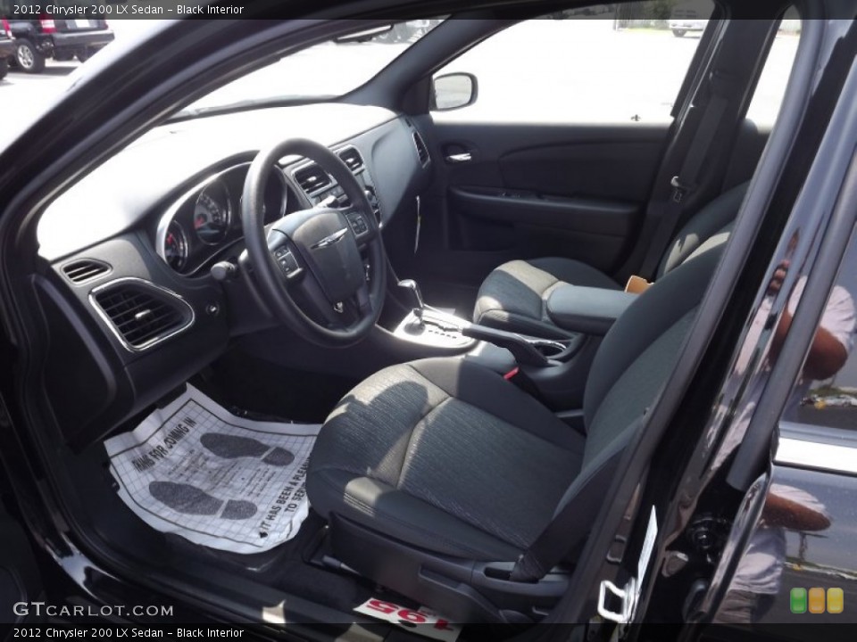 Black Interior Photo for the 2012 Chrysler 200 LX Sedan #53761445