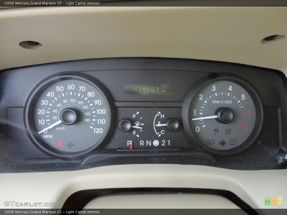 Light Camel Interior Gauges for the 2006 Mercury Grand Marquis GS #53763473
