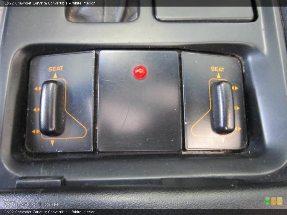 White Interior Controls for the 1992 Chevrolet Corvette Convertible #53763896