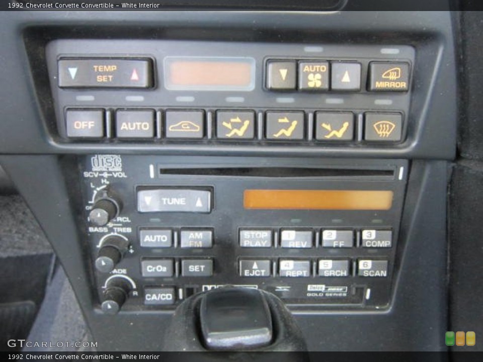 White Interior Audio System for the 1992 Chevrolet Corvette Convertible #53763902