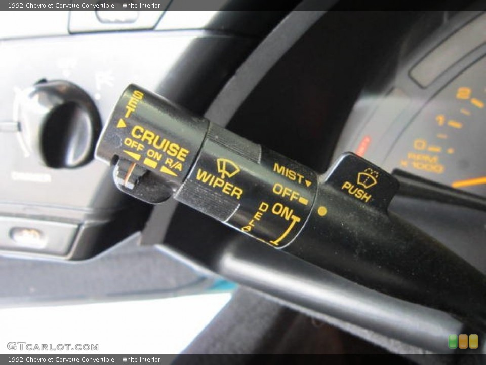 White Interior Controls for the 1992 Chevrolet Corvette Convertible #53763914
