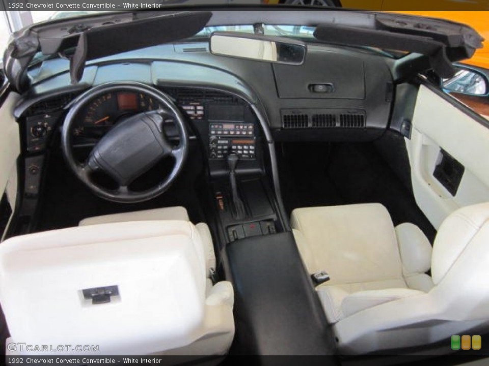 White Interior Dashboard for the 1992 Chevrolet Corvette Convertible #53763932
