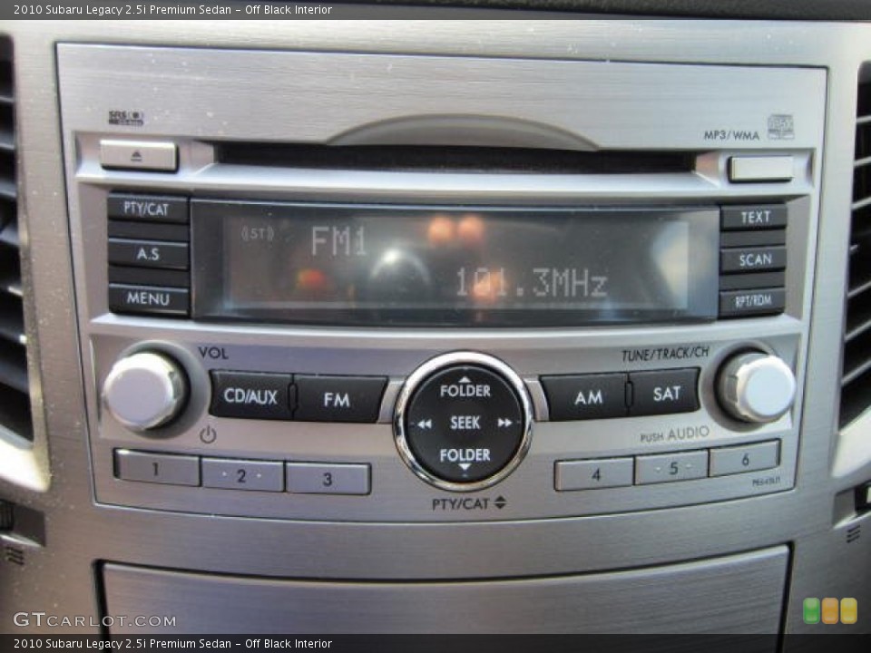Off Black Interior Audio System for the 2010 Subaru Legacy 2.5i Premium Sedan #53767112