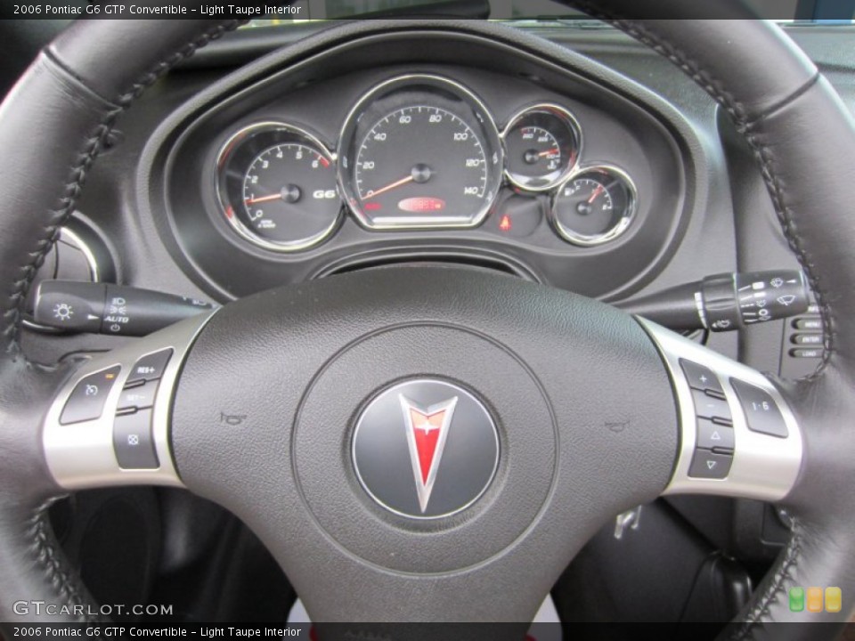 Light Taupe Interior Steering Wheel for the 2006 Pontiac G6 GTP Convertible #53767487