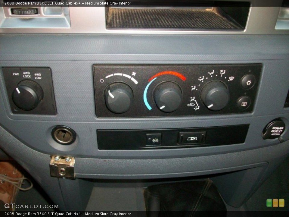 Medium Slate Gray Interior Controls for the 2008 Dodge Ram 3500 SLT Quad Cab 4x4 #53771717