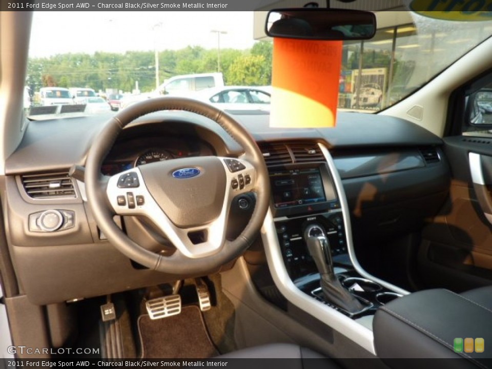 Charcoal Black/Silver Smoke Metallic Interior Dashboard for the 2011 Ford Edge Sport AWD #53772725