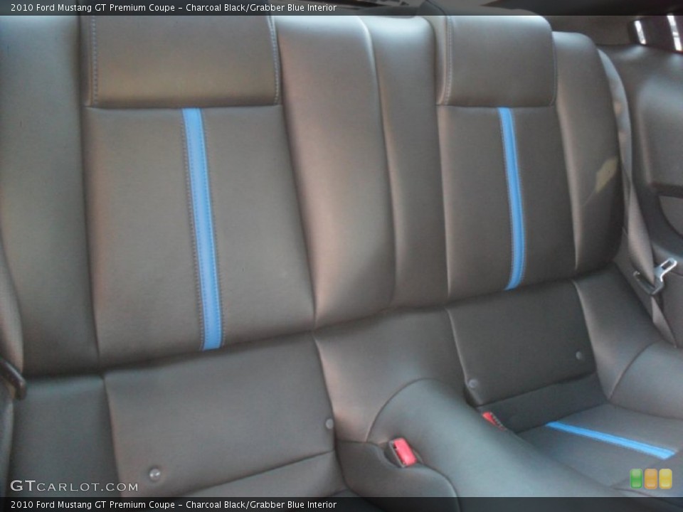 Charcoal Black/Grabber Blue Interior Photo for the 2010 Ford Mustang GT Premium Coupe #53773646