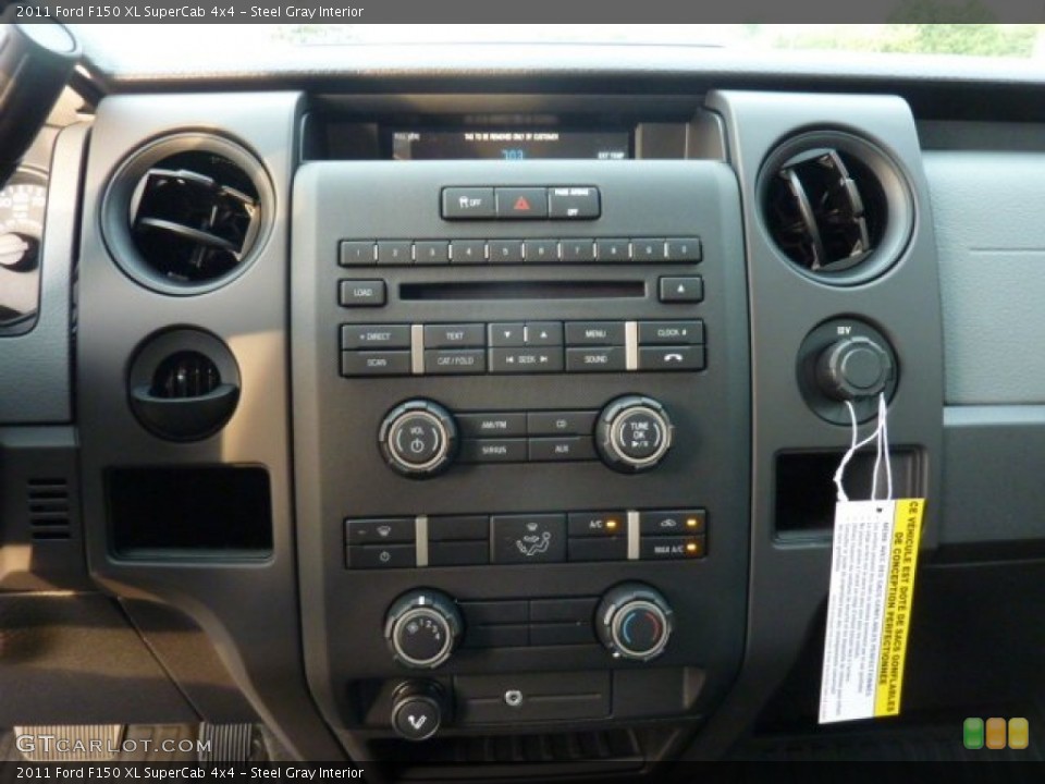 Steel Gray Interior Controls for the 2011 Ford F150 XL SuperCab 4x4 #53774320