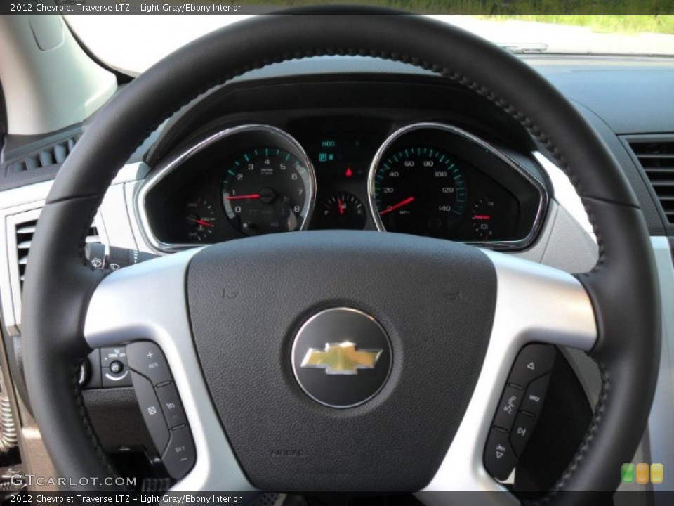 Light Gray/Ebony Interior Steering Wheel for the 2012 Chevrolet Traverse LTZ #53775137