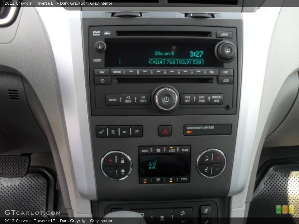 Dark Gray/Light Gray Interior Controls for the 2012 Chevrolet Traverse LT #53775298