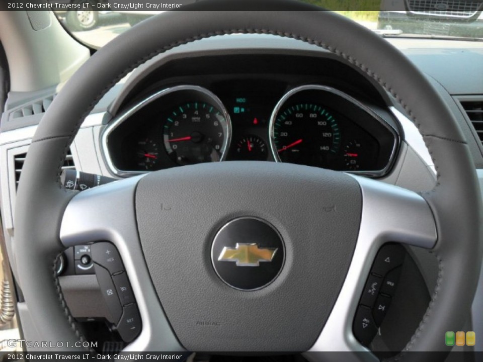 Dark Gray/Light Gray Interior Steering Wheel for the 2012 Chevrolet Traverse LT #53775311