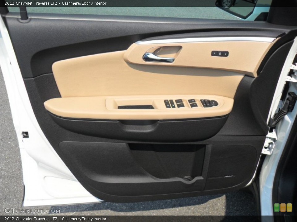 Cashmere/Ebony Interior Door Panel for the 2012 Chevrolet Traverse LTZ #53775489