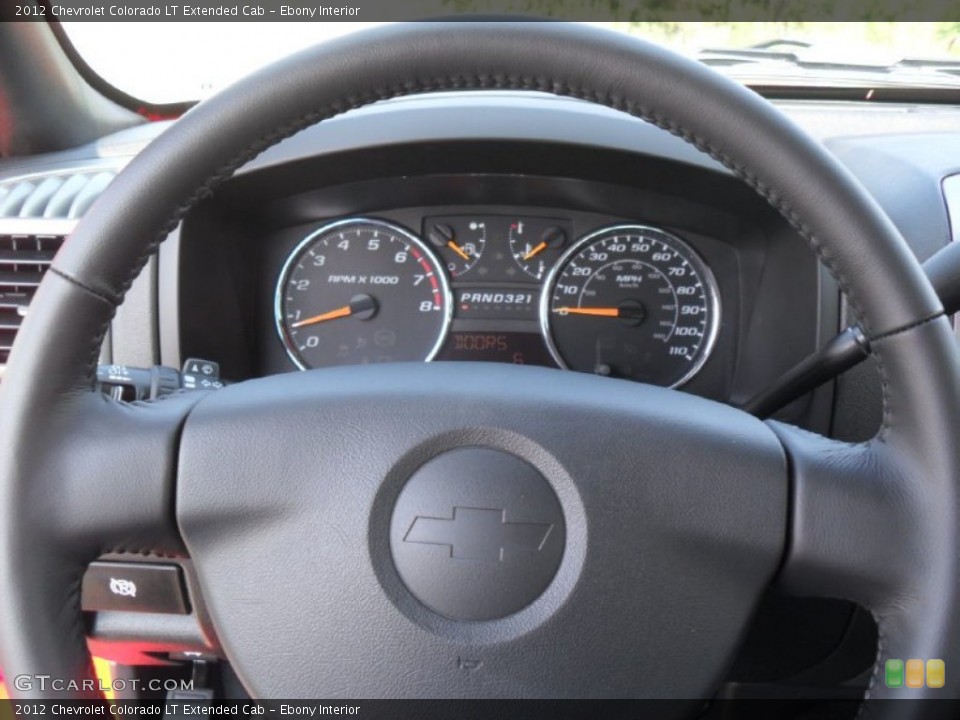 Ebony Interior Steering Wheel for the 2012 Chevrolet Colorado LT Extended Cab #53776237