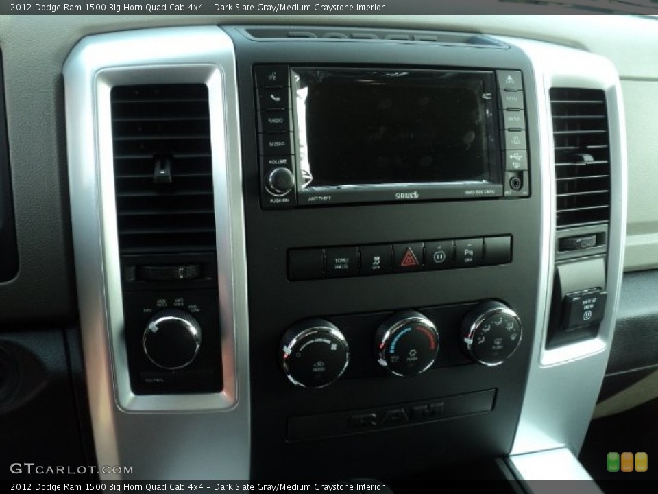 Dark Slate Gray/Medium Graystone Interior Controls for the 2012 Dodge Ram 1500 Big Horn Quad Cab 4x4 #53776579