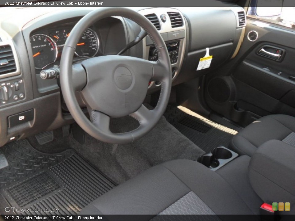 Ebony Interior Prime Interior for the 2012 Chevrolet Colorado LT Crew Cab #53776693