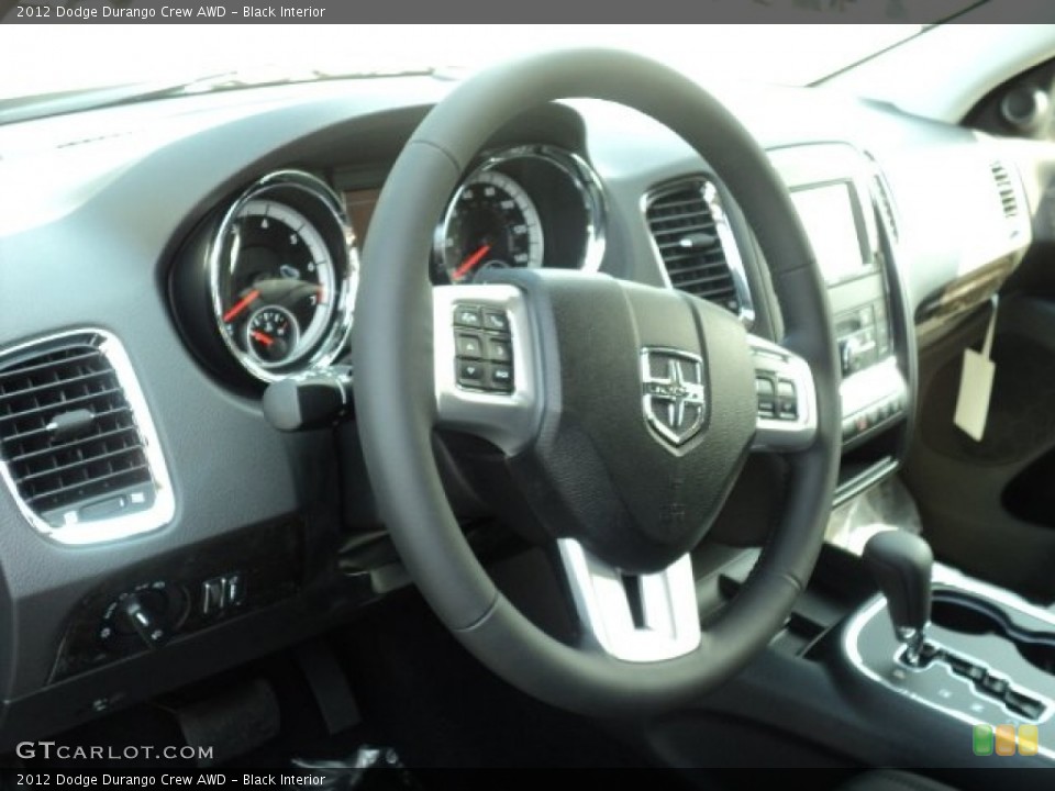 Black Interior Steering Wheel for the 2012 Dodge Durango Crew AWD #53776837
