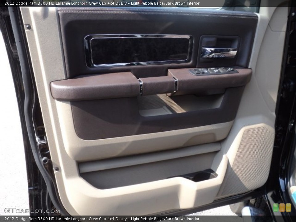 Light Pebble Beige/Bark Brown Interior Door Panel for the 2012 Dodge Ram 3500 HD Laramie Longhorn Crew Cab 4x4 Dually #53776921