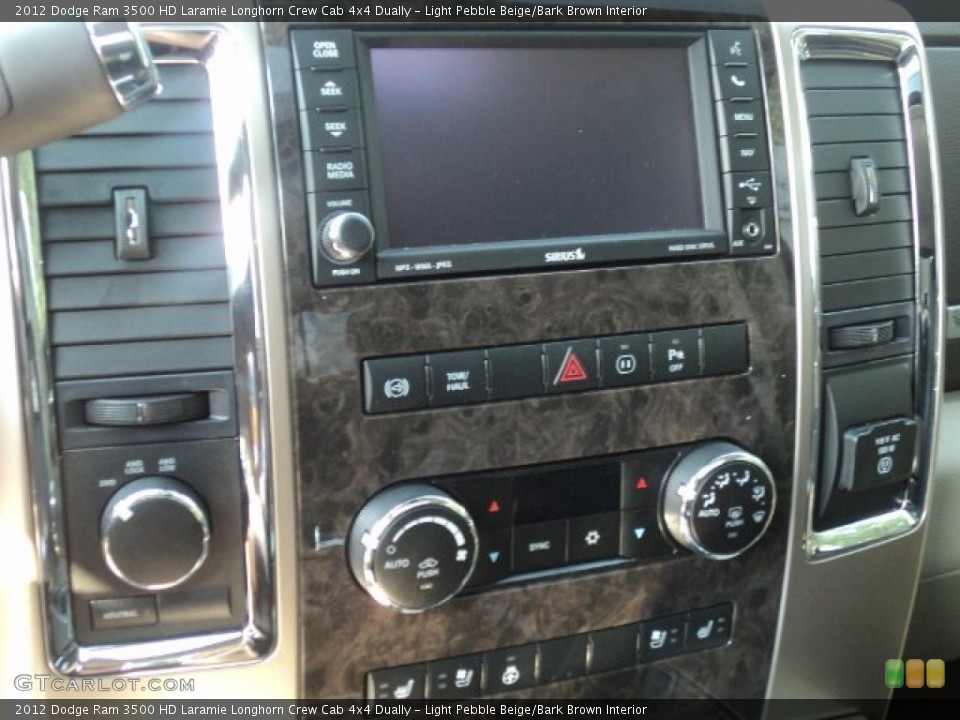 Light Pebble Beige/Bark Brown Interior Controls for the 2012 Dodge Ram 3500 HD Laramie Longhorn Crew Cab 4x4 Dually #53776969