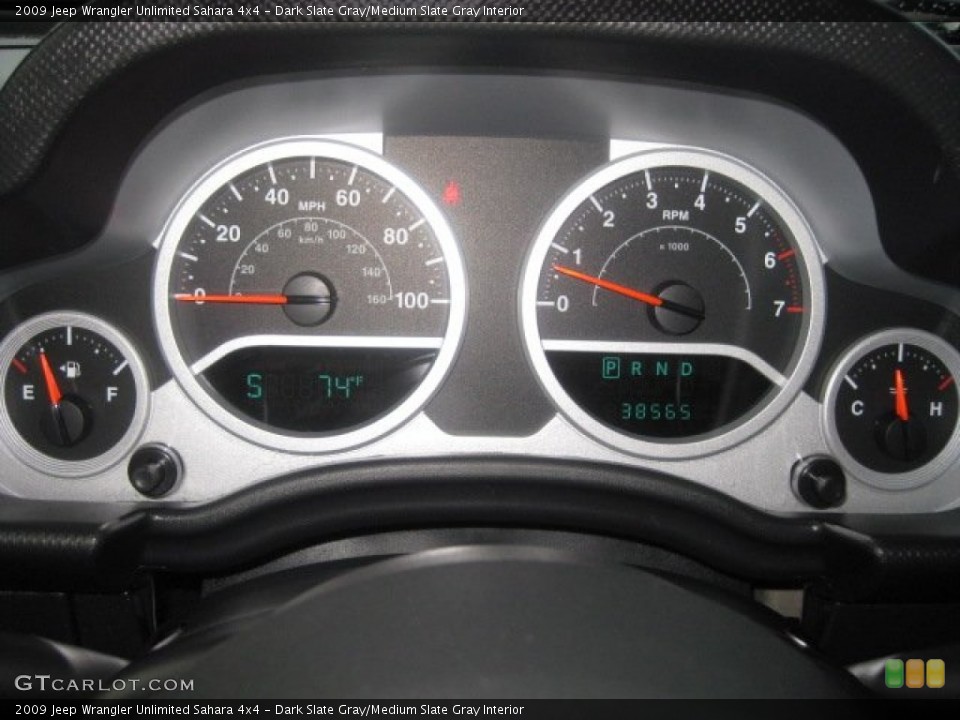 Dark Slate Gray/Medium Slate Gray Interior Gauges for the 2009 Jeep Wrangler Unlimited Sahara 4x4 #53777200